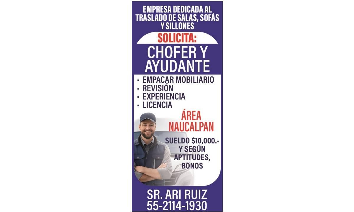 CHOFER Y AYUDANTE