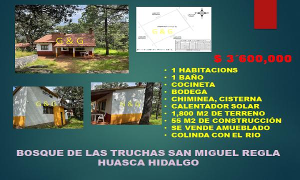 CABAÑAS EN VENTA HUASCA HIDALGO