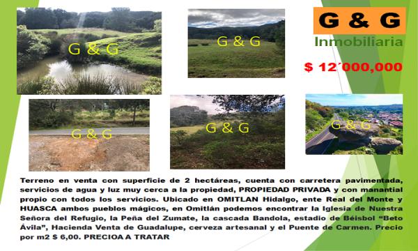 TERRENOS EN VENTA HUASCA HIDALGO